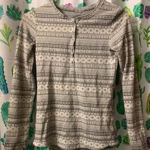 Long sleeve quarter button shirt